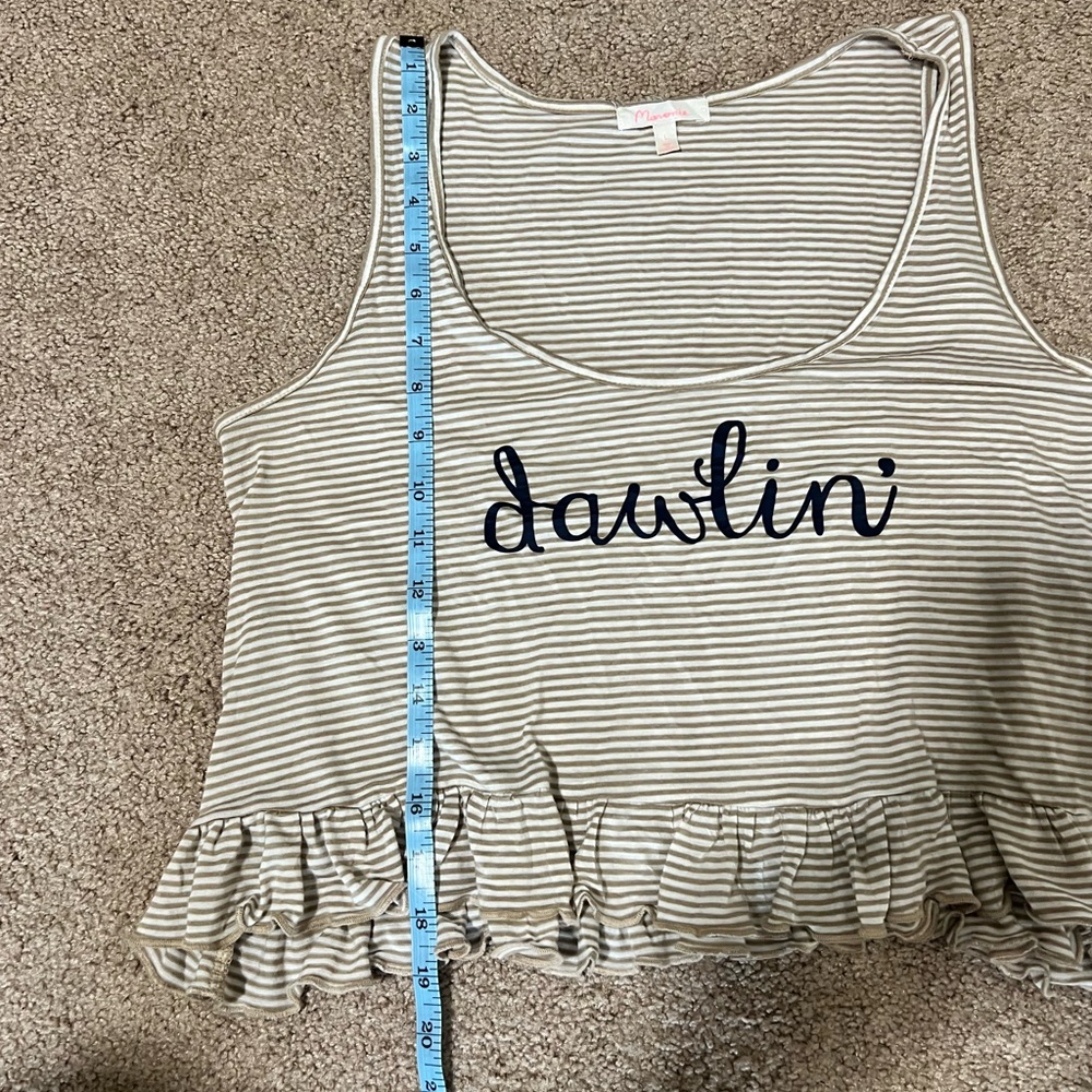 The Elizabeth Chronicles NOLA Dawlin’ Cropped Ruffle Tank - Picture 9 of 12